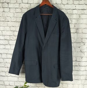 Navy Cotton LL Bean 50T Tall Blazer Jacket